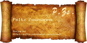 Peltz Zsuzsanna névjegykártya